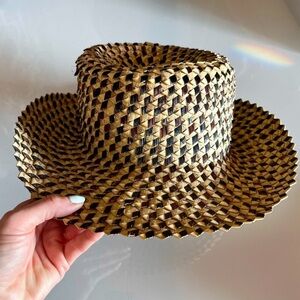 Woven Two-tone Straw Hat